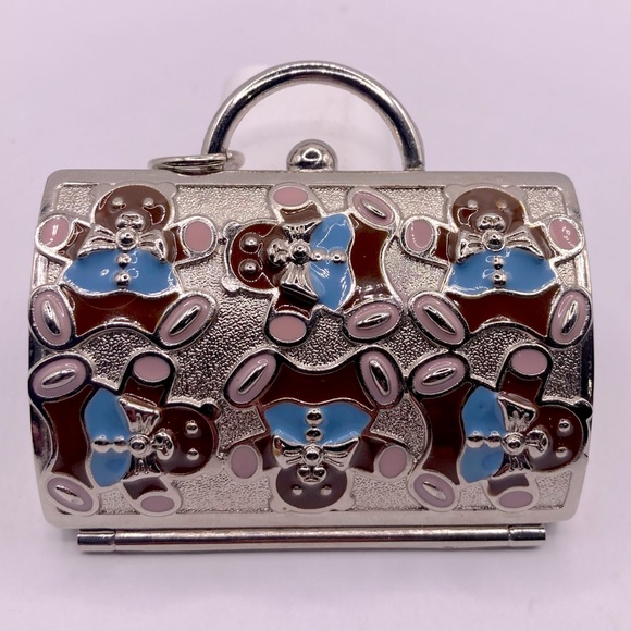 Judith Leiber for Neiman Marcus mini purse Enamel Teddy Bear Pill 🔥HP🔥